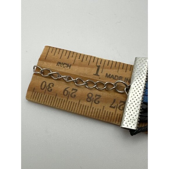 Blue Panthers Charm Wrap Bracelet Adjustable Team Fan Football - Picture 4 of 6